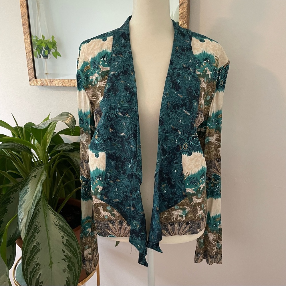 Vintage Waterfall Tropical Jungle Cardigan Jacket